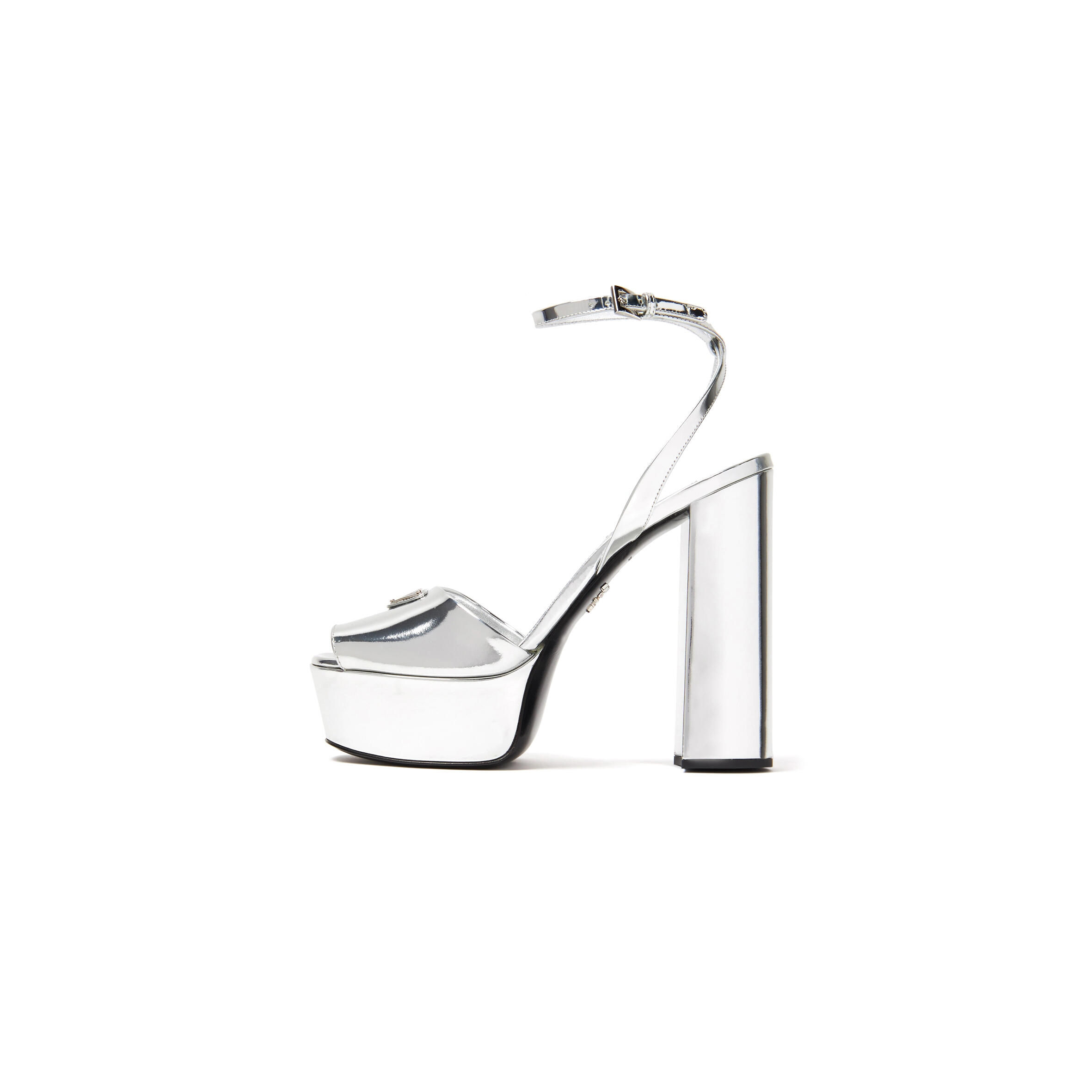 Pra*a metallic leather platform sandals 1xp48b